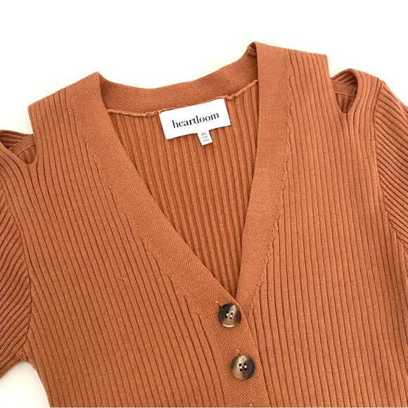 Heartloom Marija Midi Button Down Ribbed Knit Dress Cardigan - Picture 7 of 13